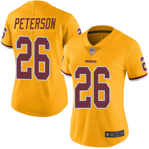 Washington Redskins Limited Gold Women Adrian Peterson Jersey NFL Football 26 Rush Vapor